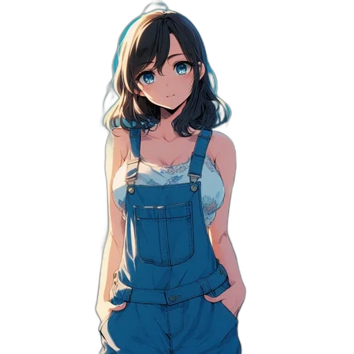 dress, face, flower, staff transparent PNG cut-out