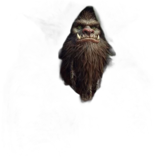 creature, mask, face, staff transparent PNG cut-out