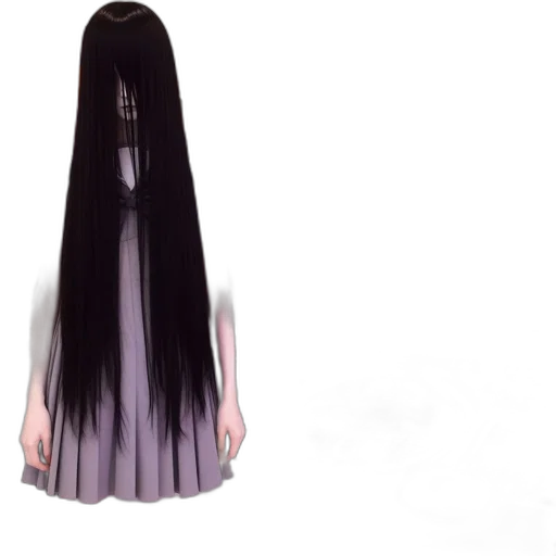 hair, dress, creature, mask transparent PNG cut-out