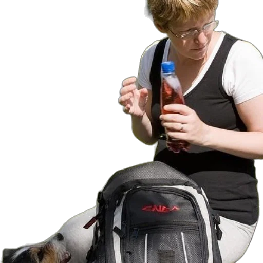 staff, bottle, jacket, animal transparent PNG cut-out