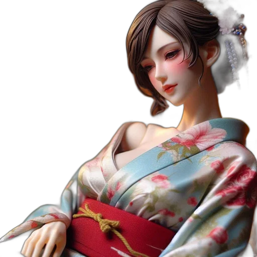 dress, jewelry, staff, photorealistic transparent PNG cut-out