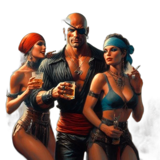 cyberpunk, comic book art, concept art, fantasy art transparent PNG cut-out