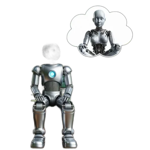 robot, concept art, 3d render, lush transparent PNG cut-out