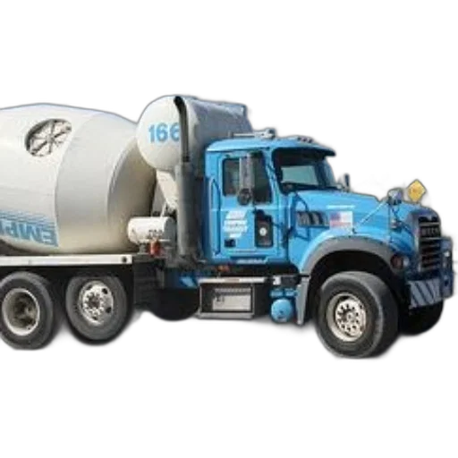 3d render, blue, cement, mixer transparent PNG cut-out