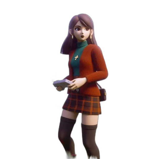 dress, jacket, staff, creature transparent PNG cut-out