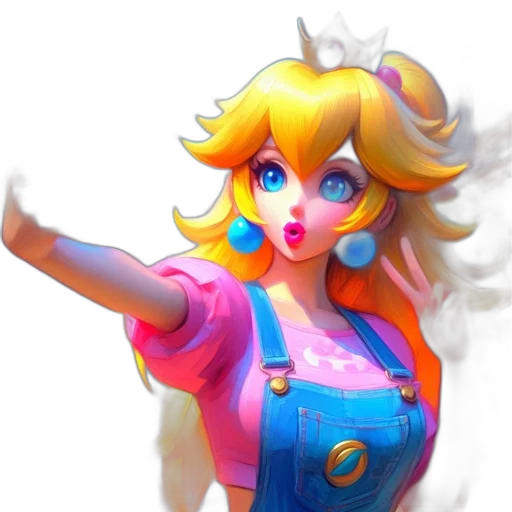 dress, staff, 3d render, concept art transparent PNG cut-out