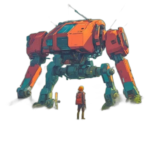 robot, weapon, creature, jacket transparent PNG cut-out