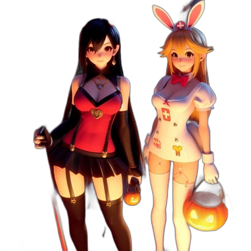 staff, dress, concept art, 3d render transparent PNG cut-out