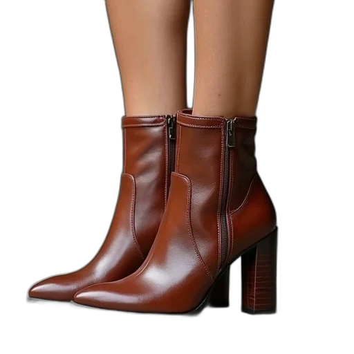 shoes, earth tones, womens, boots transparent PNG cut-out