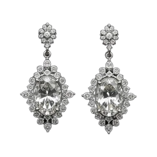 jewelry, crown, pair, earrings transparent PNG cut-out