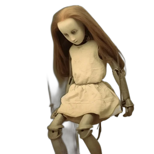 dress, robot, creature, staff transparent PNG cut-out