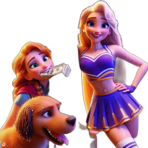 dress, animal, staff, concept art transparent PNG cut-out