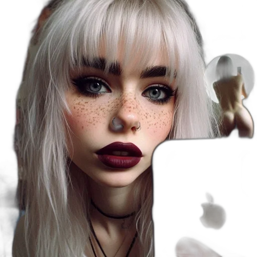 face, hair, robot, mask transparent PNG cut-out