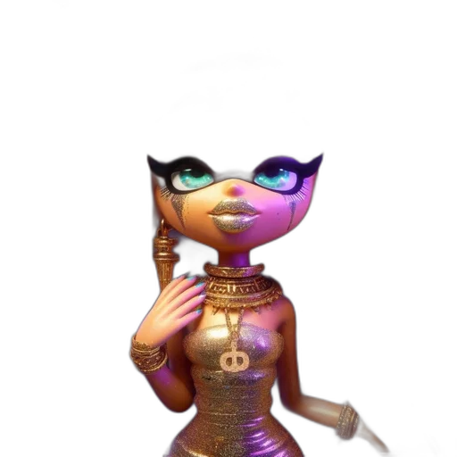 mask, dress, staff, jewelry transparent PNG cut-out