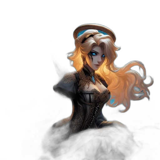 dress, staff, fantasy art, concept art transparent PNG cut-out
