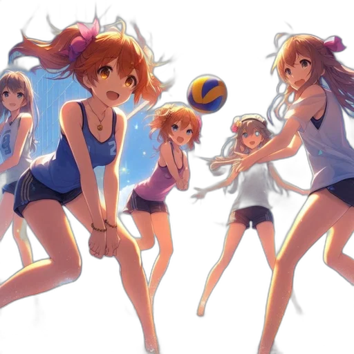 anime, concept art, cartoon, pixel art transparent PNG cut-out