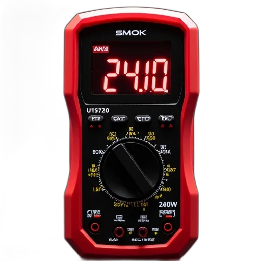 red, black, digital, multimeter transparent PNG cut-out