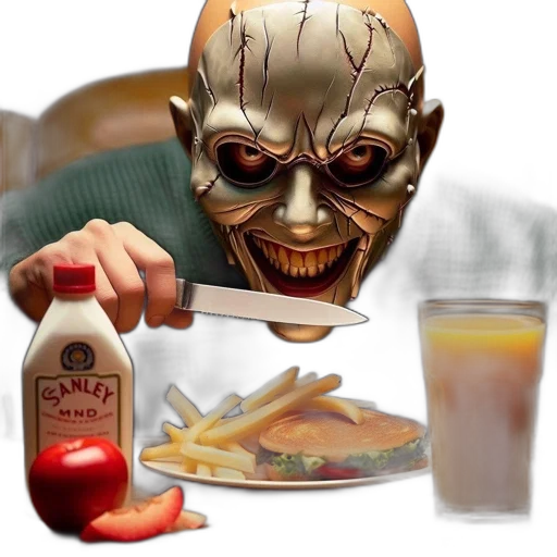 food, robot, creature, mask transparent PNG cut-out