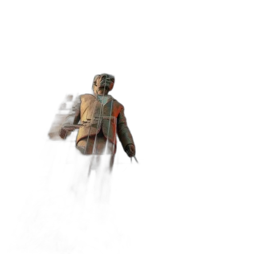 robot, jacket, weapon, staff transparent PNG cut-out
