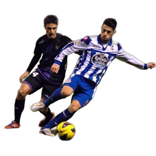 photorealistic, soccer, player, blue transparent PNG cut-out