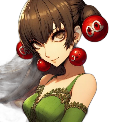staff, face, dress, flower transparent PNG cut-out