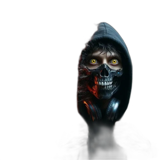 mask, face, jacket, creature transparent PNG cut-out