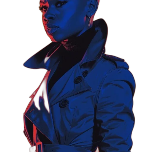 jacket, face, robot, staff transparent PNG cut-out