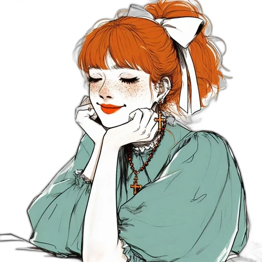 dress, staff, face, jewelry transparent PNG cut-out