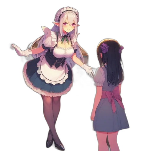 dress, staff, robot, creature transparent PNG cut-out