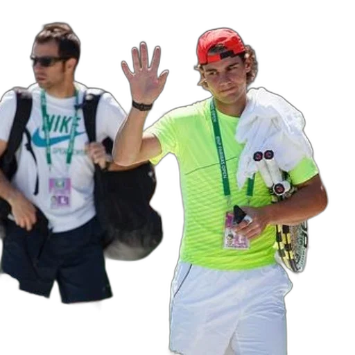 green, tennis, player, bright transparent PNG cut-out