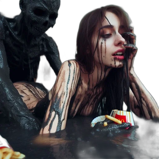 creature, food, concept art, photorealistic transparent PNG cut-out