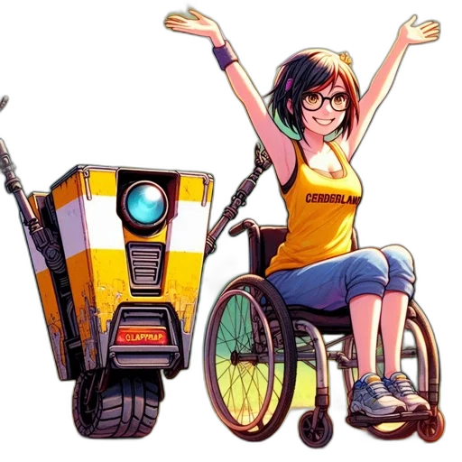 robot, car, concept art, pixel art transparent PNG cut-out