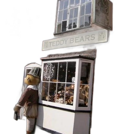 staff, city street, teddy, bear transparent PNG cut-out