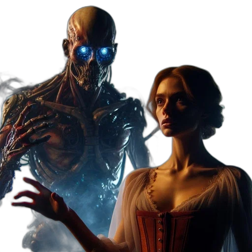 concept art, comic book art, fantasy art, 3d render transparent PNG cut-out