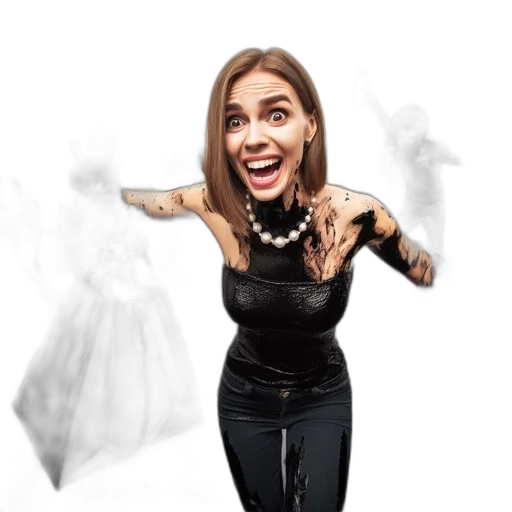 dress, mask, face, jewelry transparent PNG cut-out