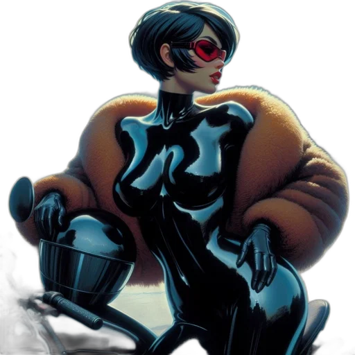 jacket, comic book art, concept art, woman transparent PNG cut-out