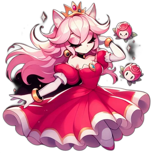 crown, staff, dress, weapon transparent PNG cut-out