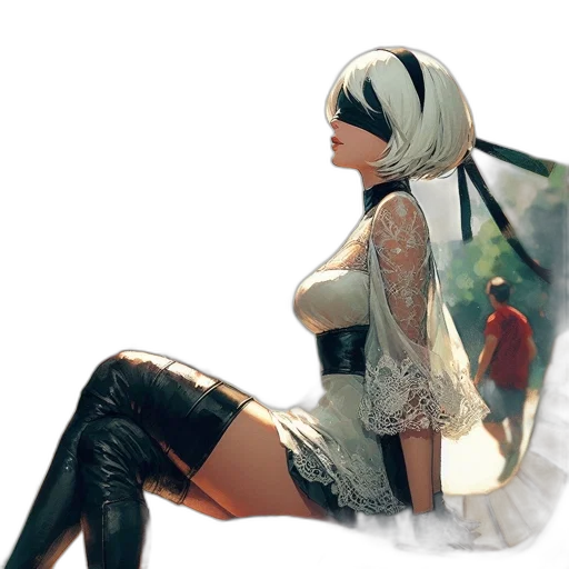 dress, jacket, weapon, robot transparent PNG cut-out