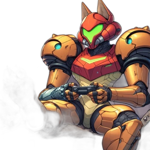 robot, weapon, concept art, pixel art transparent PNG cut-out