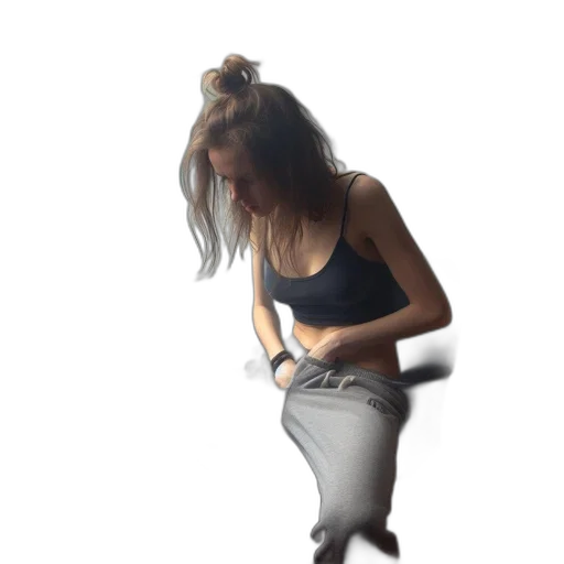 creature, dress, jacket, staff transparent PNG cut-out