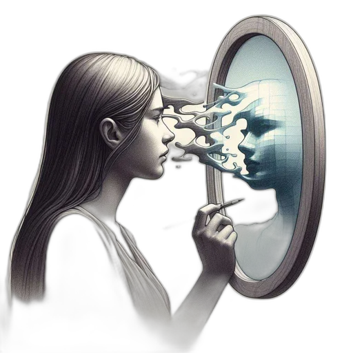 mask, face, robot, hair transparent PNG cut-out