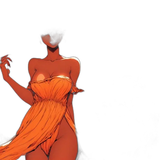 dress, concept art, 3d render, fantasy art transparent PNG cut-out