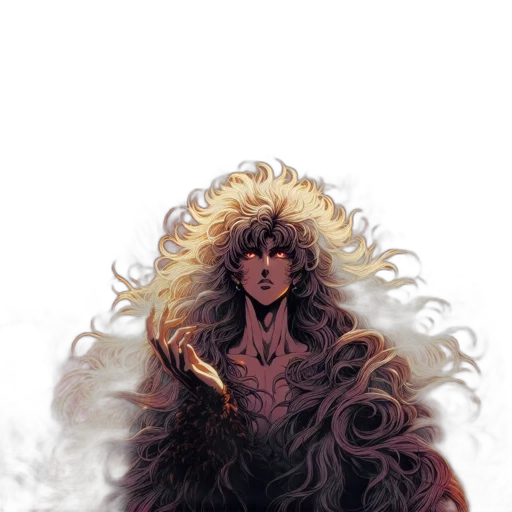 hair, creature, jacket, crown transparent PNG cut-out