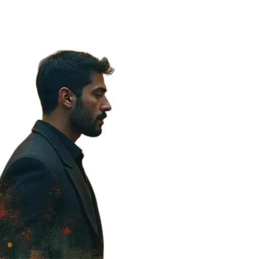 jacket, concept art, comic book art, 3d render transparent PNG cut-out