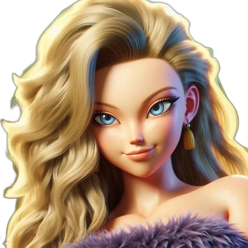 hair, face, photorealistic, cartoon transparent PNG cut-out