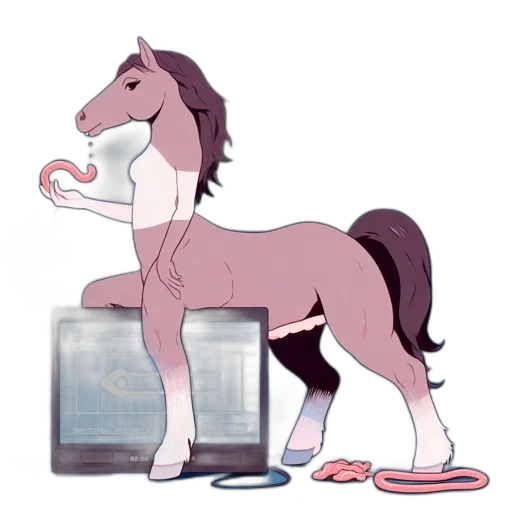 creature, animal, vaporwave, concept art transparent PNG cut-out