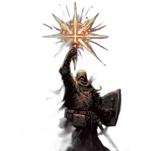 sword, staff, weapon, fantasy art transparent PNG cut-out
