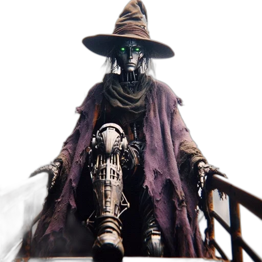 staff, mask, robot, creature transparent PNG cut-out