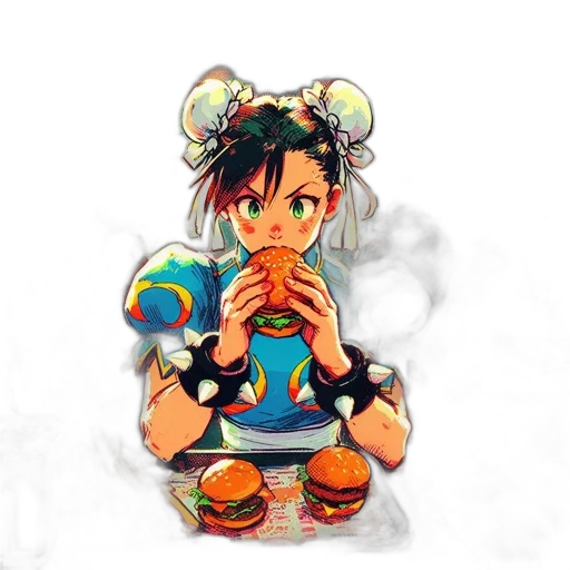 food, robot, pixel art, concept art transparent PNG cut-out
