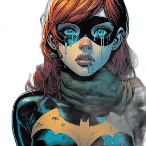 comic book art, concept art, woman, red transparent PNG cut-out